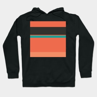 A cool collection of Orange Pink, Faded Orange, Christmas Purple, Persian Green and Dark Charcoal stripes. Hoodie